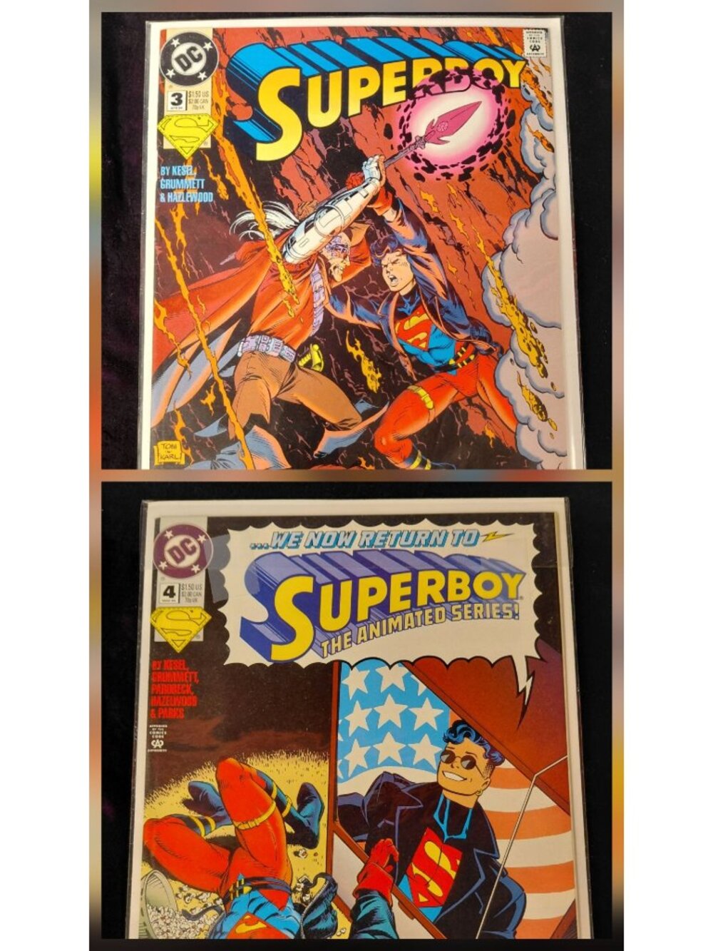 Lot Of 2 DC Superboy Comics Issues #3 & #4 Bagged & Boarded Infernal Combat 1994